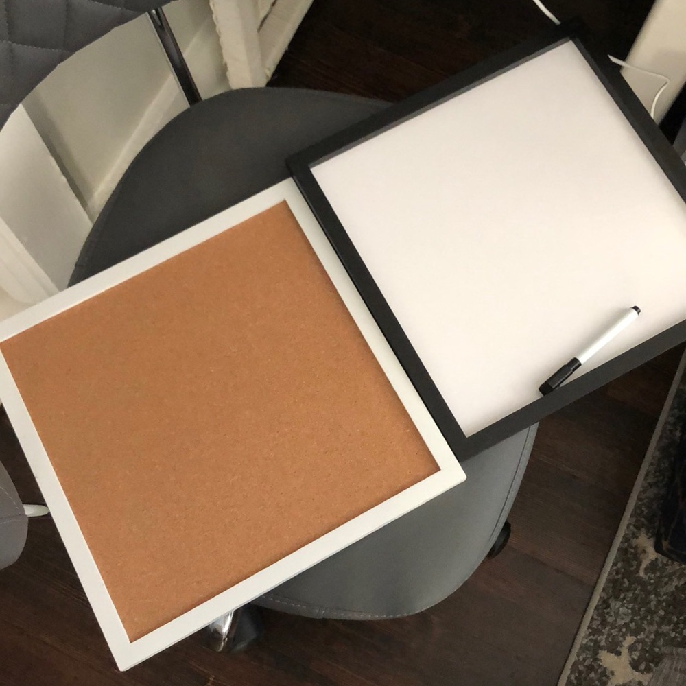 Memo Board & Dry Erase Board Combo